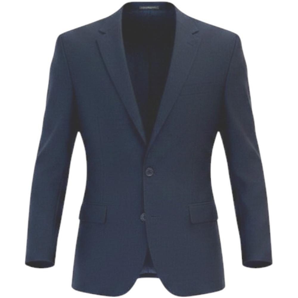 Gianni Vironi Mens Navy Blue Two Button Blazer Suit Jacket Size 50L Classic Styl